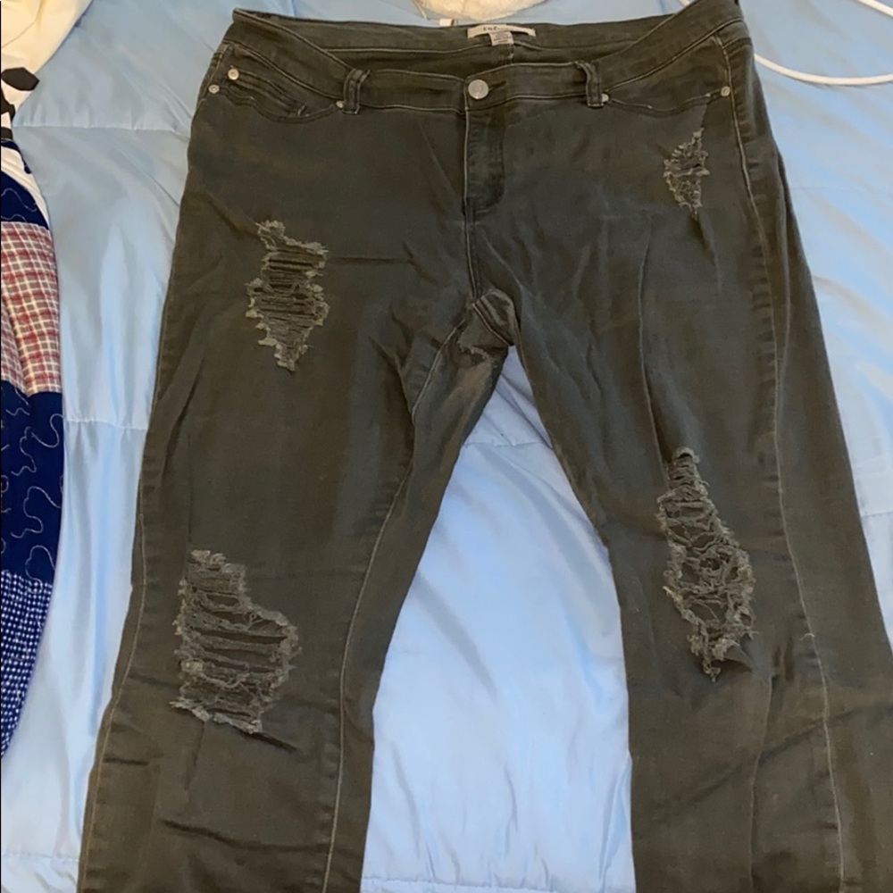Olive green jeans